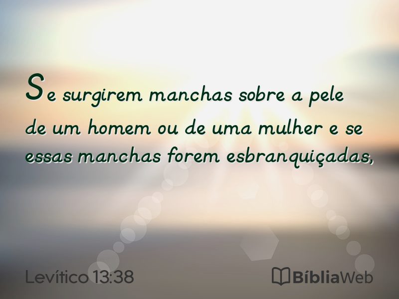 Levítico 13:38 em imagem para compartilhar