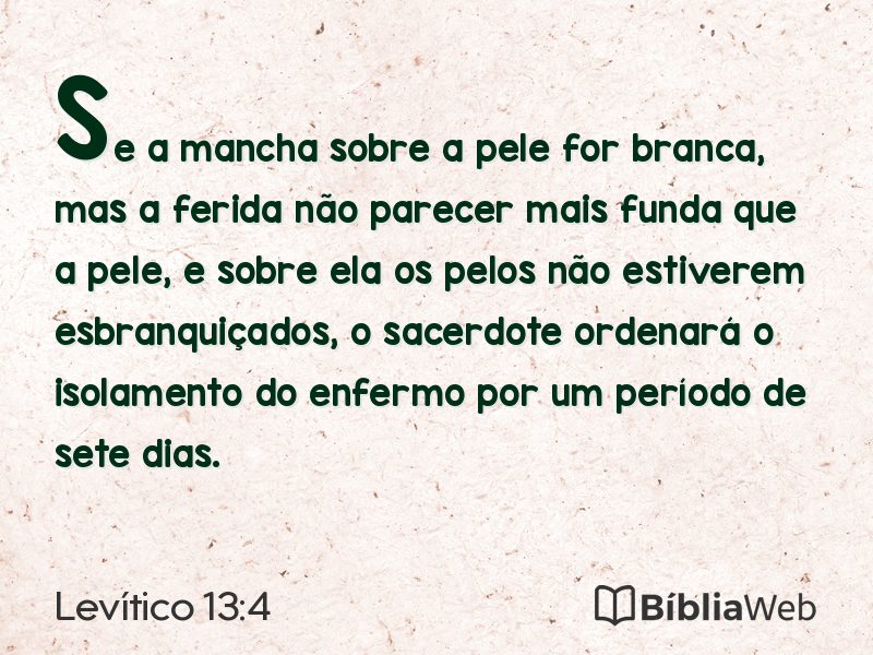 Levítico 13:4 em imagem para compartilhar