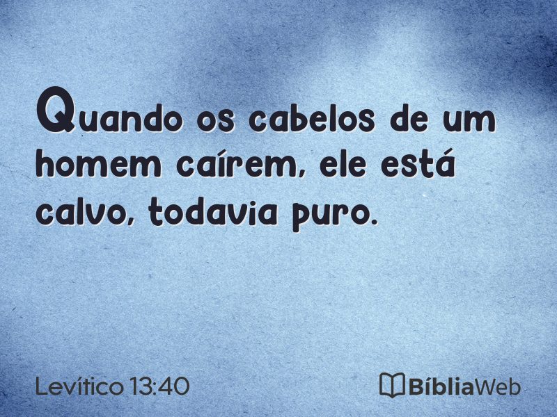 Levítico 13:40 em imagem para compartilhar