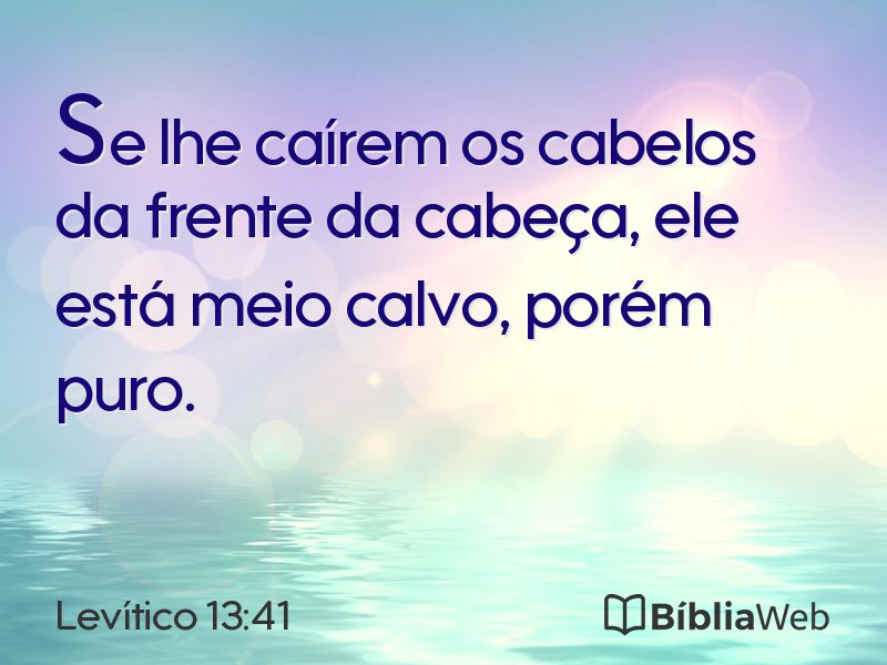 Levítico 13:41 em imagem para compartilhar