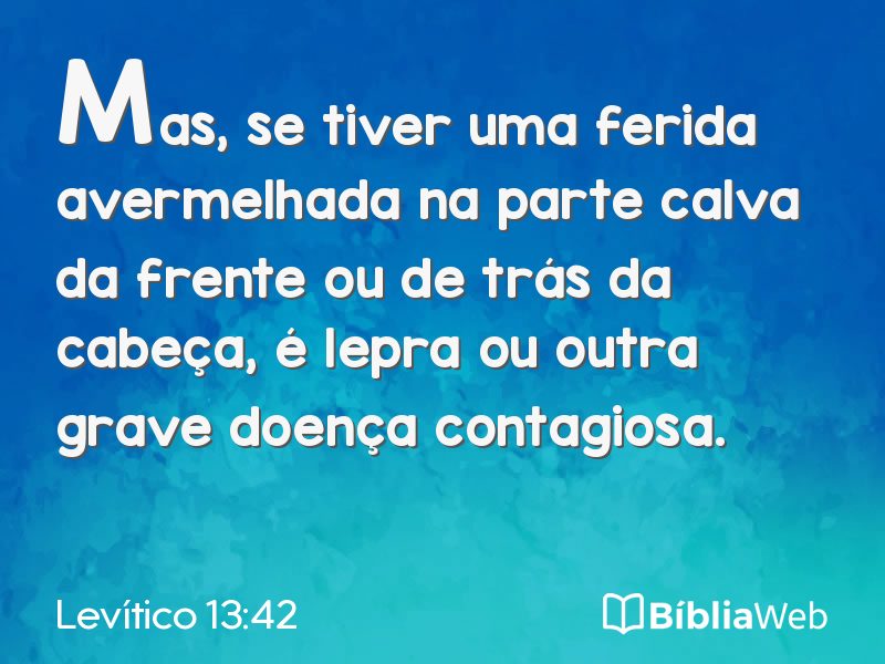 Levítico 13:42 em imagem para compartilhar