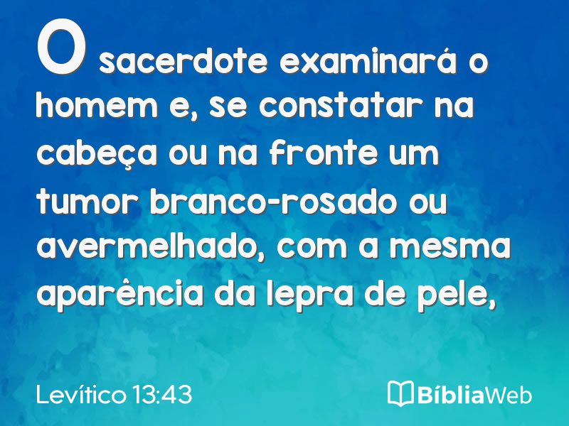 Levítico 13:43 em imagem para compartilhar