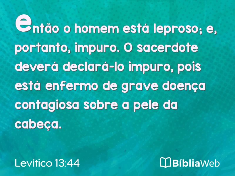 Levítico 13:44 em imagem para compartilhar