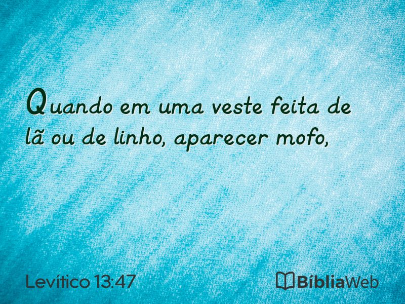 Levítico 13:47 em imagem para compartilhar