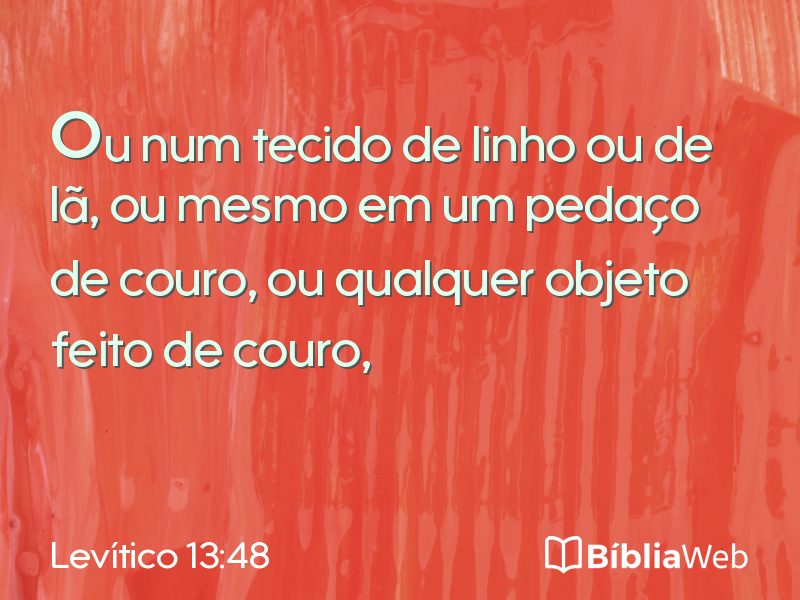 Levítico 13:48 em imagem para compartilhar