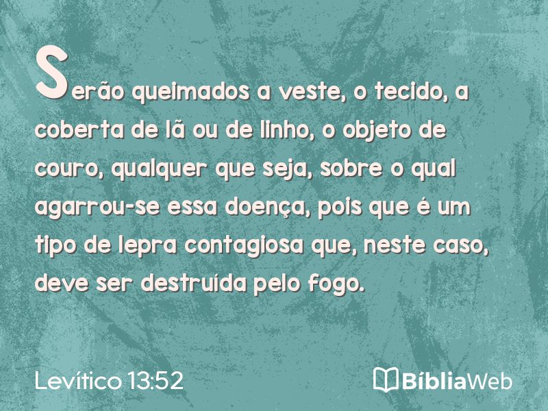 Levítico 13:52 em imagem para compartilhar