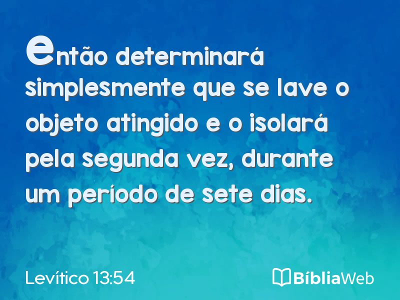 Levítico 13:54 em imagem para compartilhar