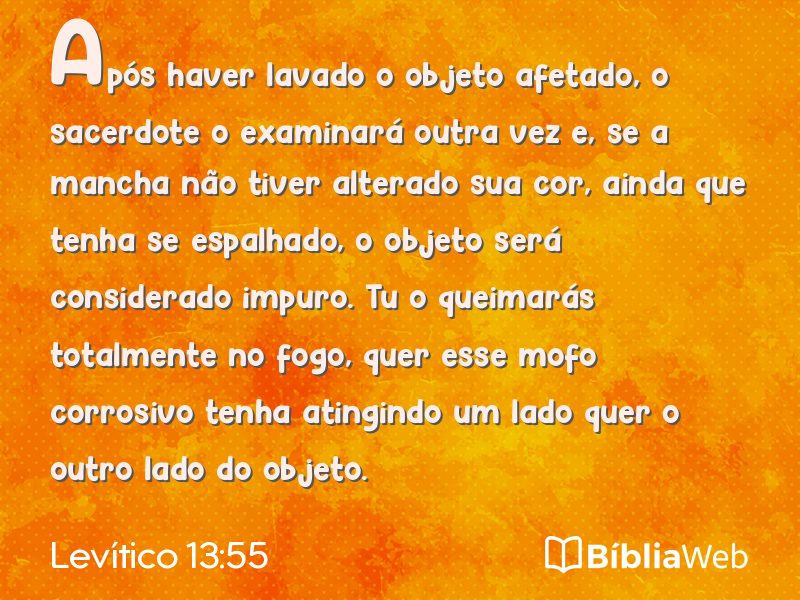 Levítico 13:55 em imagem para compartilhar