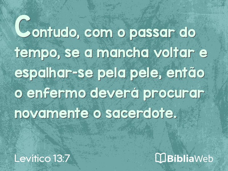 Levítico 13:7 em imagem para compartilhar