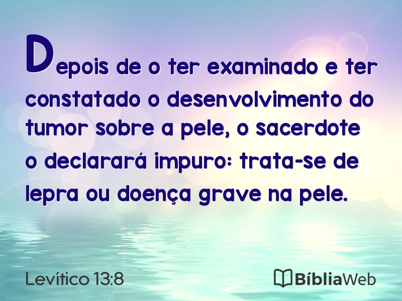 Levítico 13:8 em imagem para compartilhar