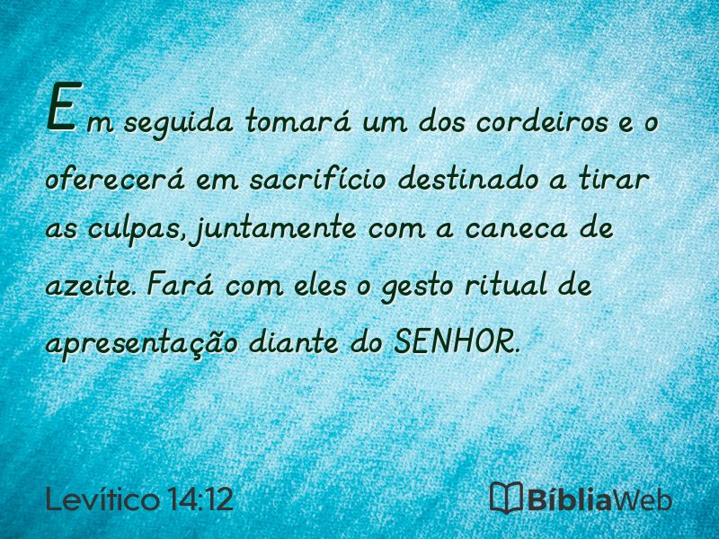 Levítico 14:12 em imagem para compartilhar