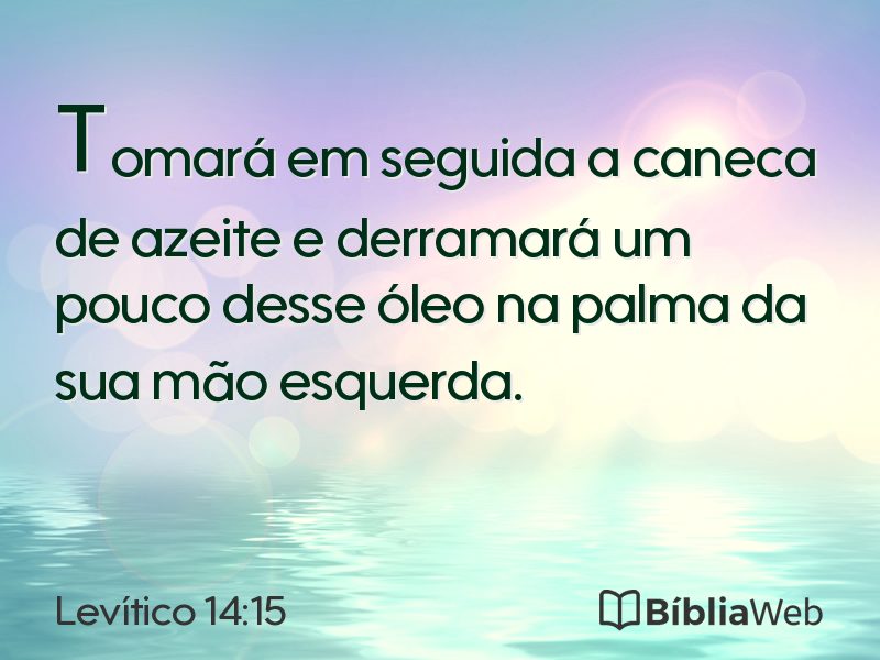 Levítico 14:15 em imagem para compartilhar