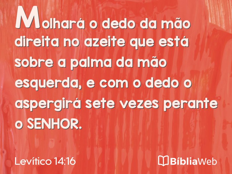 Levítico 14:16 em imagem para compartilhar