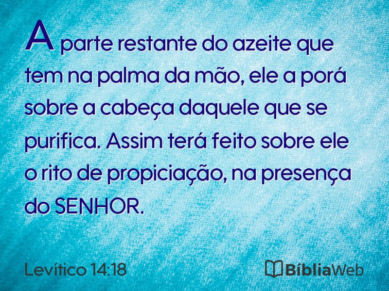 Levítico 14:18 em imagem para compartilhar
