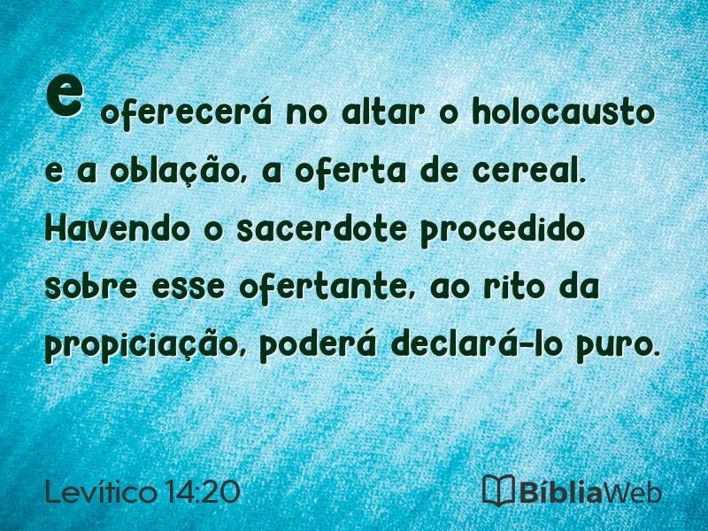 Levítico 14:20 em imagem para compartilhar