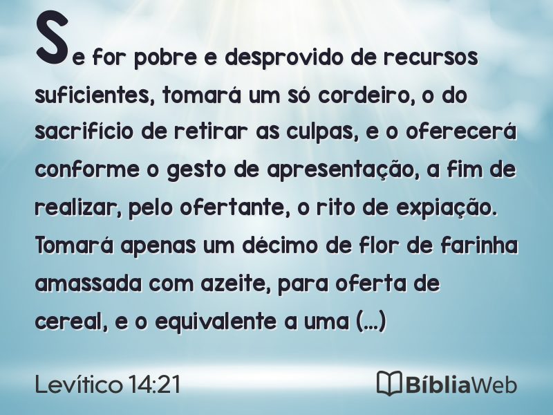 Levítico 14:21 em imagem para compartilhar