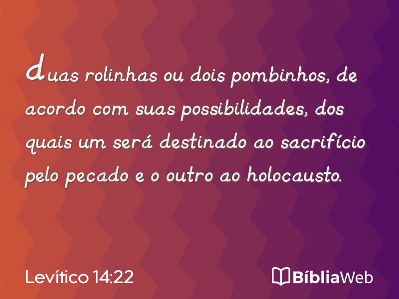 Levítico 14:22 em imagem para compartilhar