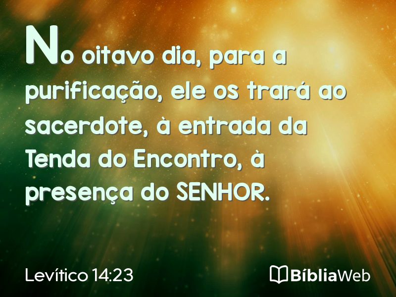 Levítico 14:23 em imagem para compartilhar