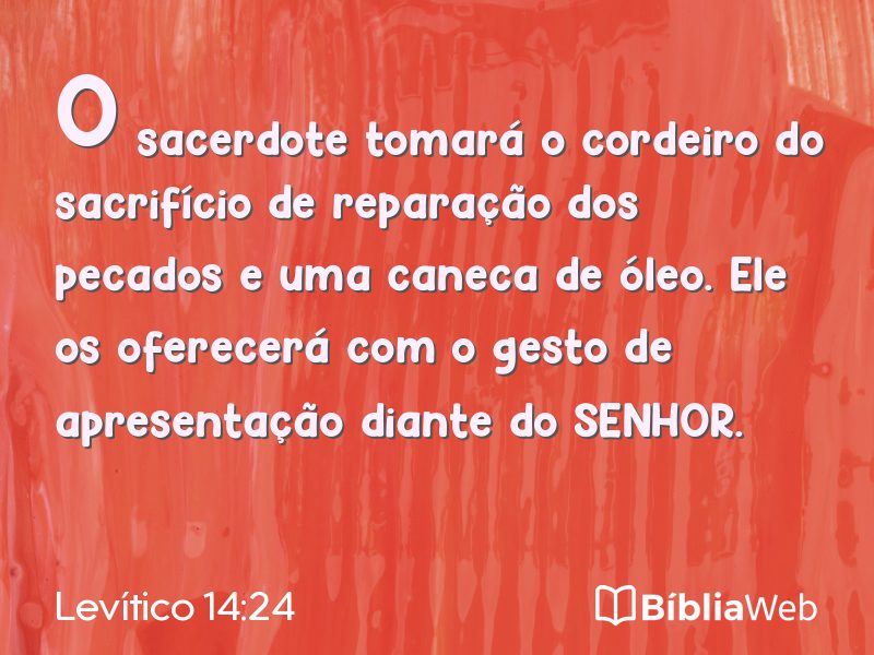 Levítico 14:24 em imagem para compartilhar