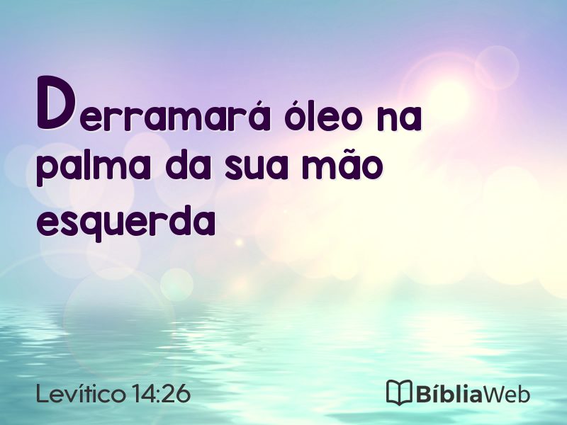 Levítico 14:26 em imagem para compartilhar