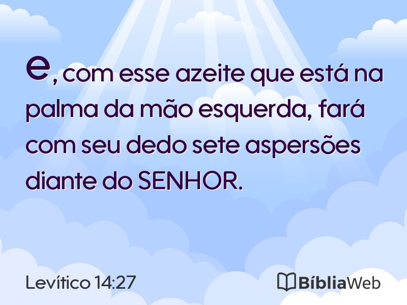 Levítico 14:27 em imagem para compartilhar