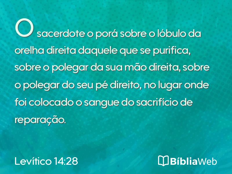 Levítico 14:28 em imagem para compartilhar