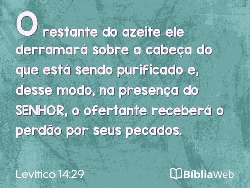 Levítico 14:29 em imagem para compartilhar