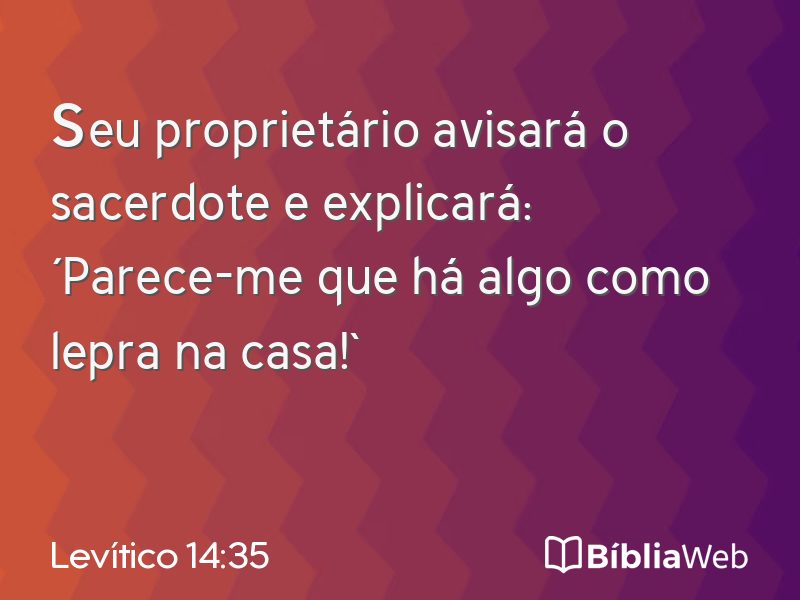 Levítico 14:35 em imagem para compartilhar