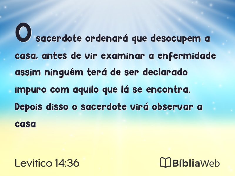 Levítico 14:36 em imagem para compartilhar