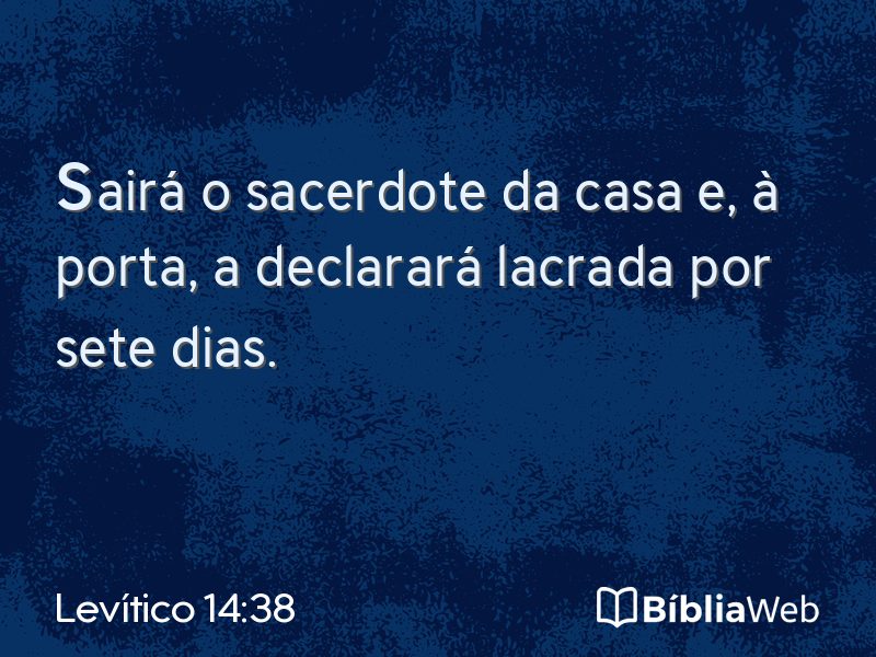 Levítico 14:38 em imagem para compartilhar