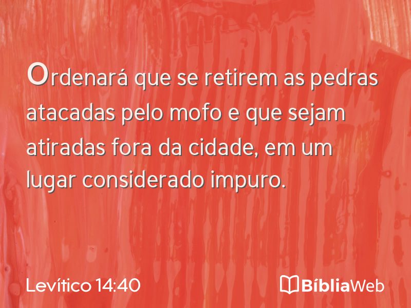 Levítico 14:40 em imagem para compartilhar
