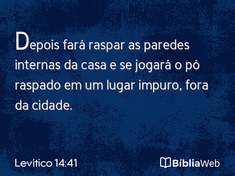 Levítico 14:41 em imagem para compartilhar