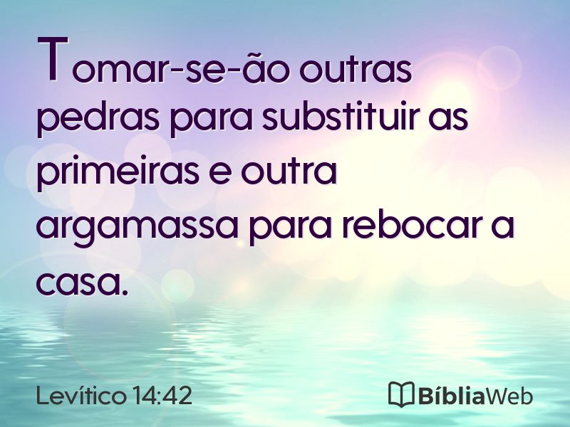 Levítico 14:42 em imagem para compartilhar