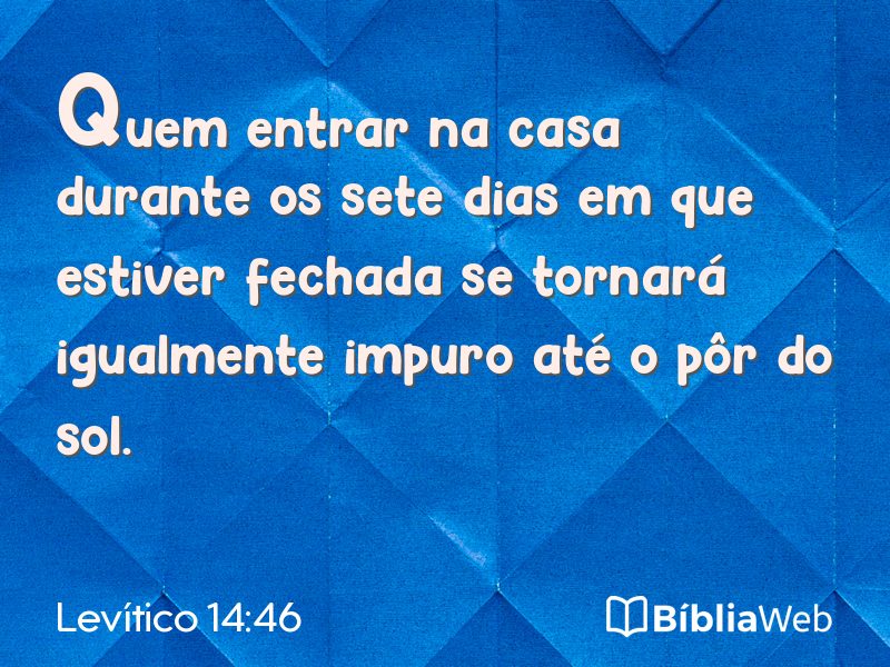 Levítico 14:46 em imagem para compartilhar