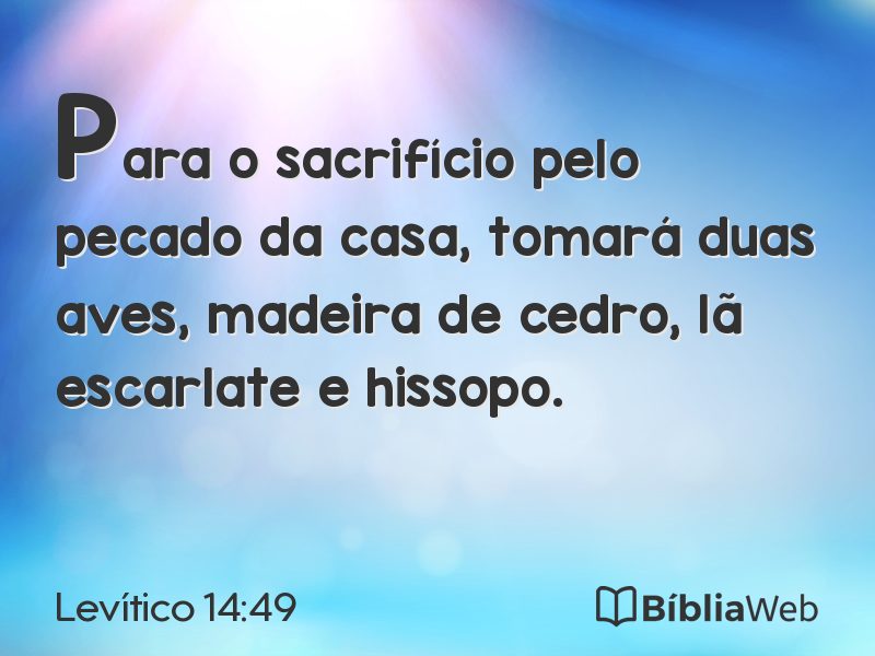 Levítico 14:49 em imagem para compartilhar