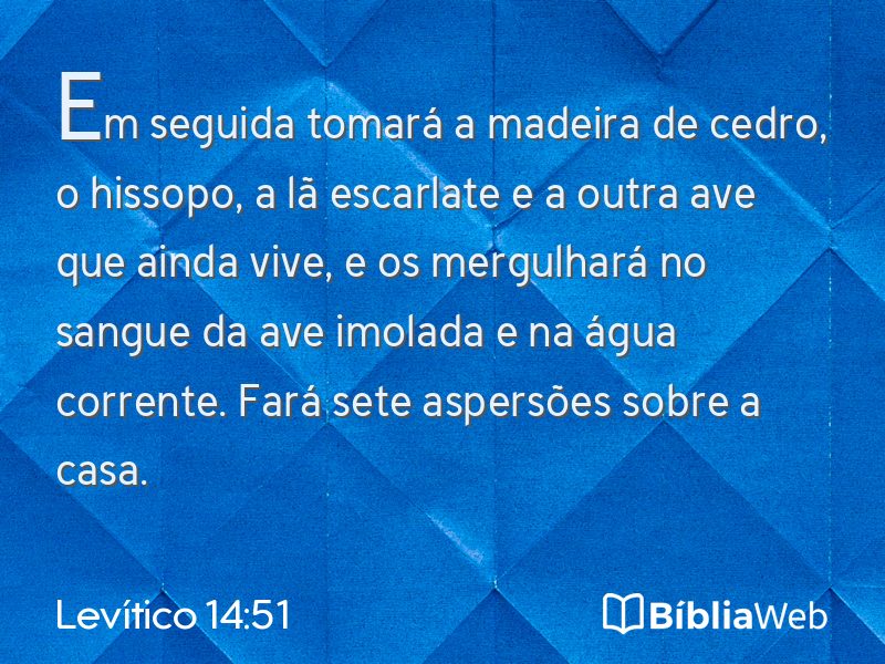 Levítico 14:51 em imagem para compartilhar