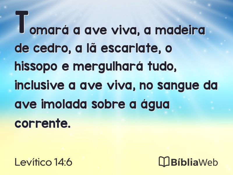 Levítico 14:6 em imagem para compartilhar