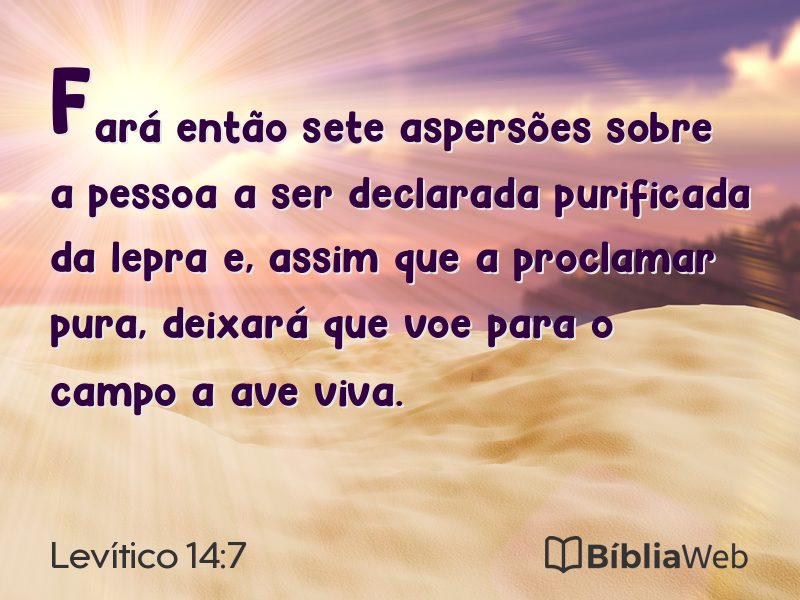 Levítico 14:7 em imagem para compartilhar