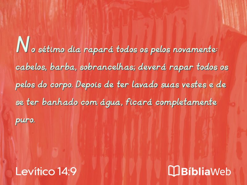 Levítico 14:9 em imagem para compartilhar