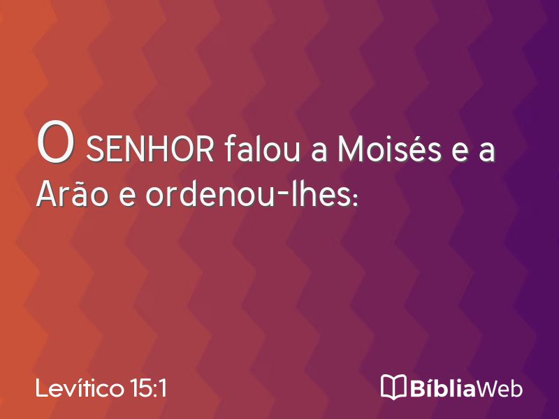 Levítico 15:1 em imagem para compartilhar
