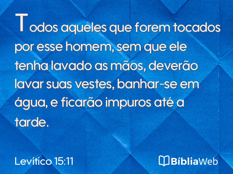 Levítico 15:11 em imagem para compartilhar