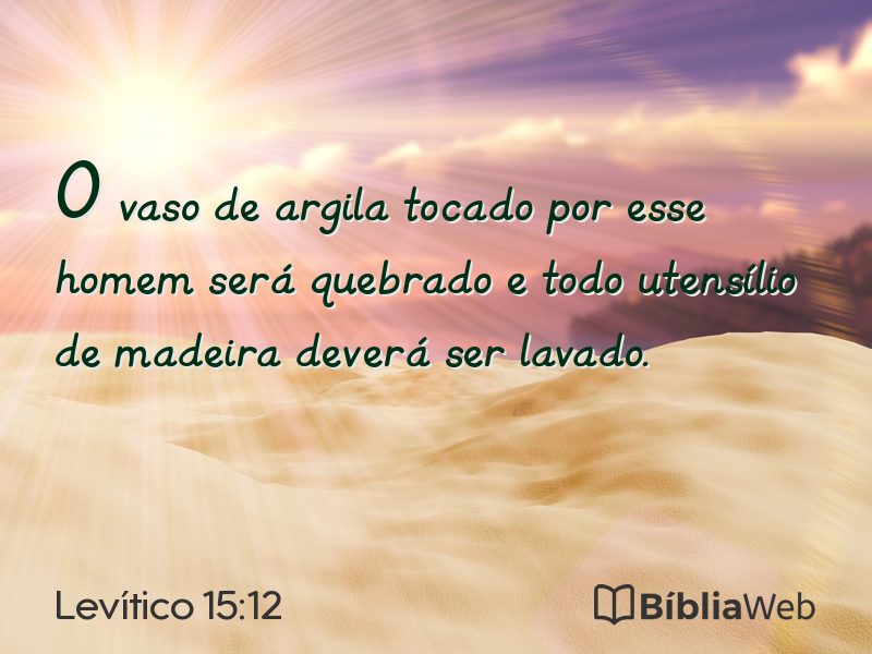 Levítico 15:12 em imagem para compartilhar