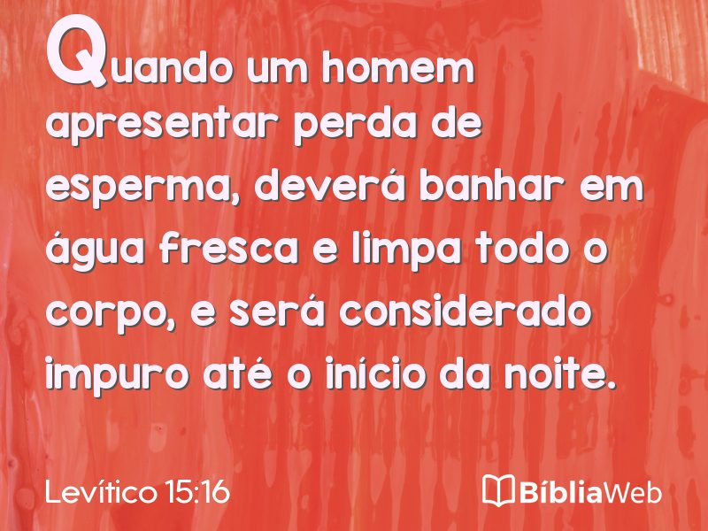 Levítico 15:16 em imagem para compartilhar