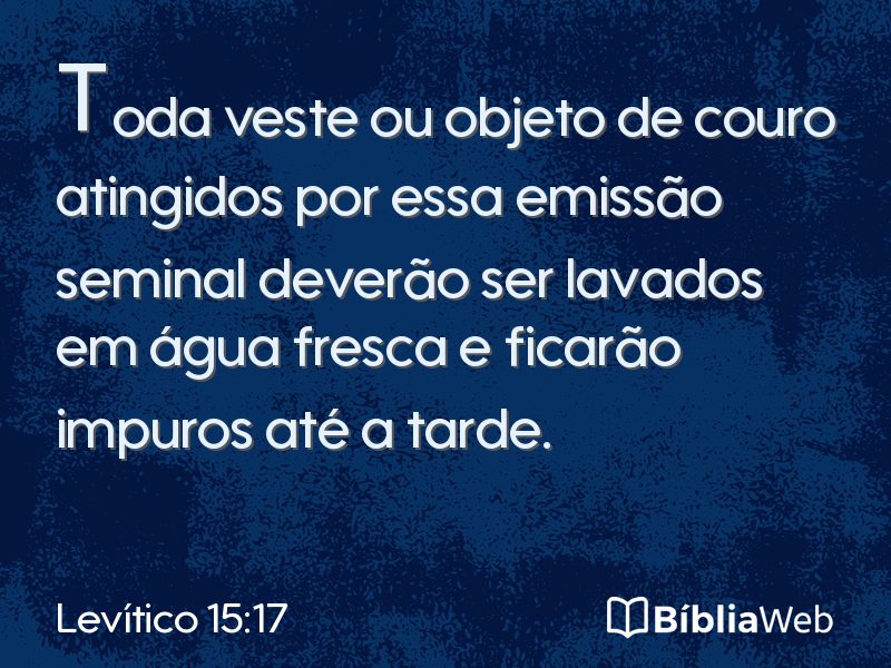 Levítico 15:17 em imagem para compartilhar