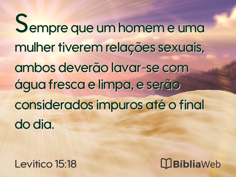Levítico 15:18 em imagem para compartilhar