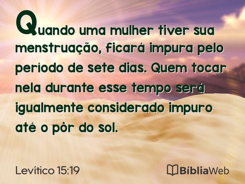 Levítico 15:19 em imagem para compartilhar