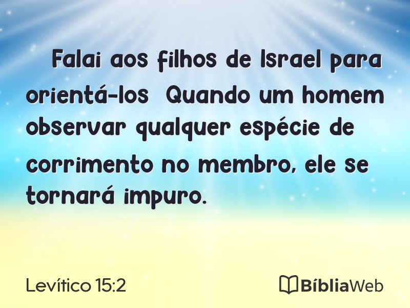 Levítico 15:2 em imagem para compartilhar