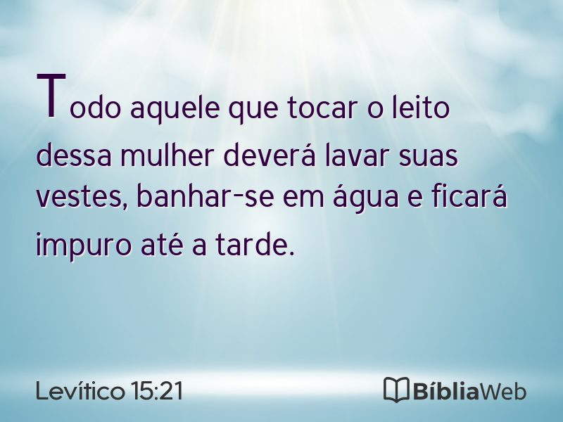Levítico 15:21 em imagem para compartilhar