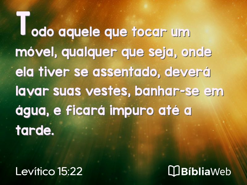 Levítico 15:22 em imagem para compartilhar