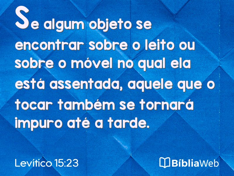 Levítico 15:23 em imagem para compartilhar